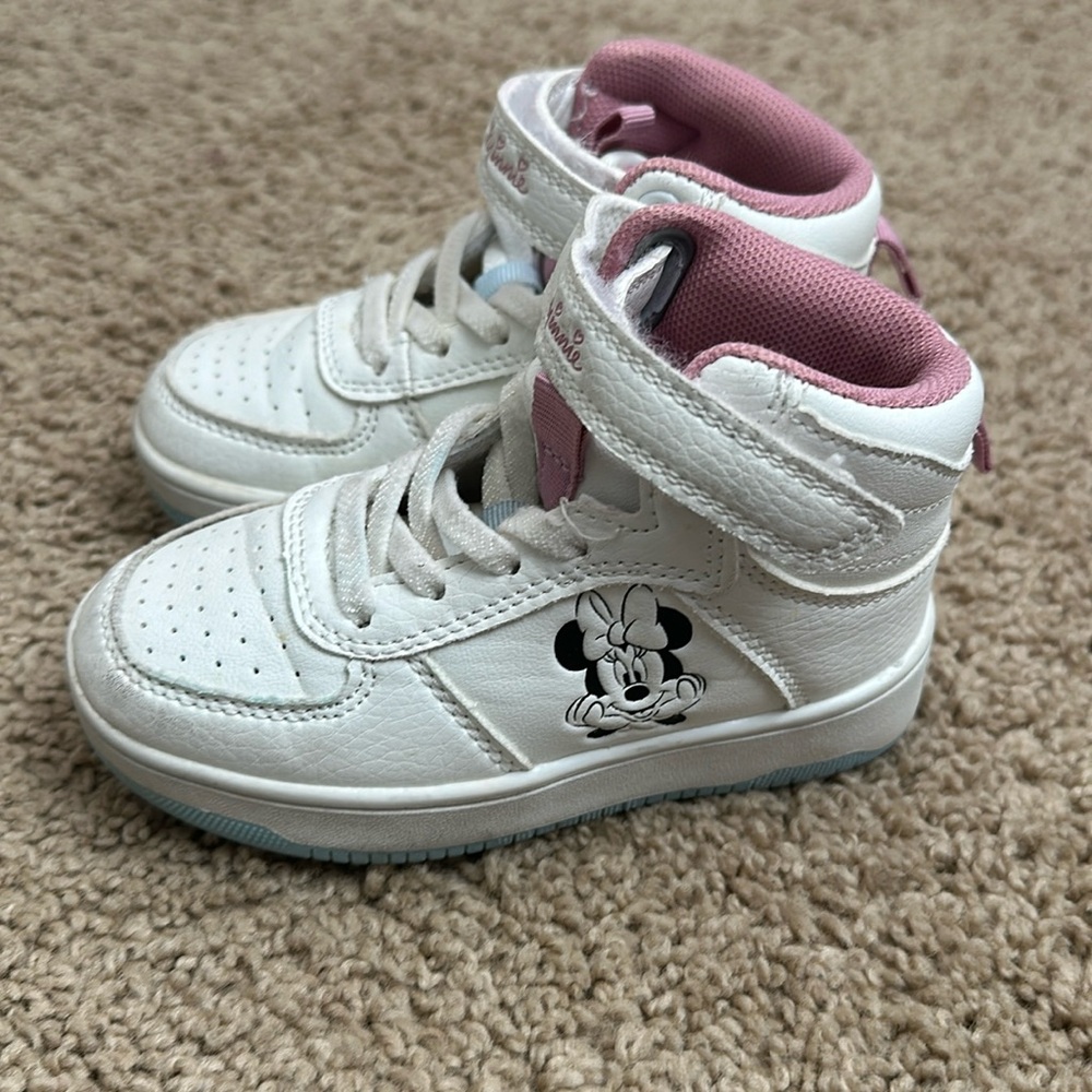 Minnie high top sneakers white